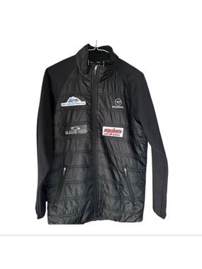 Rossignol Warm Nordic Ski Jacket with ski club patches Quilted sz 16